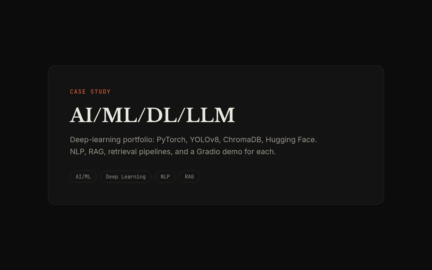 AI/ML/DL/LLM